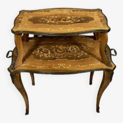 Superb Tea Table With Double Top In Marquetry, Napoleon III Period 12 Superb Tea Table With Double Top In Marquetry, Napoleon III Period -Bookcases Sales c1f0704c 24b7 42c7 8d31 100481ca3d93