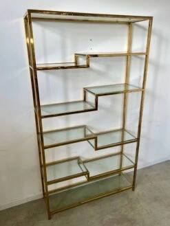 Old Shelf In Golden Metal Brass Geometric Library Design 80s Vintage 28 Old Shelf In Golden Metal Brass Geometric Library Design 80s Vintage -Bookcases Sales c21ee80a 233c 42d0 aeb7 c82b8f74b764