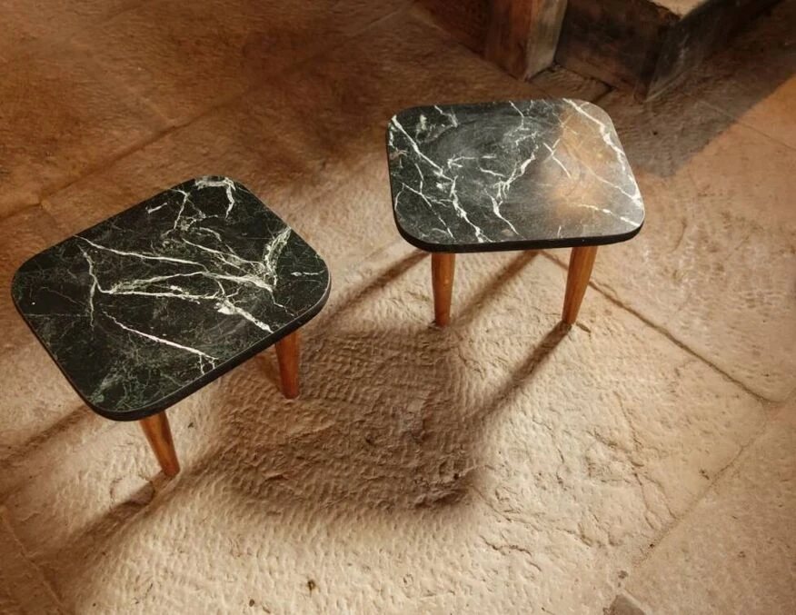 Pedestal In Wood And Faux Marble. 7 Pedestal In Wood And Faux Marble. - Image 7