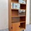 Vintage Display Cabinet/bookcase 1960s Blond Oak TBE