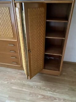 Bookcase In Oak And Rattan House Redureau 3 Modules -Bookcases Sales c70e932d b02e 4691 92d9 9d89e4b89d0a