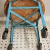 Industrial Side Table Trolley Coffee Table Sky Blue