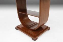 Art Deco Round Side Table With Arched Base, France Ca. 1930 -Bookcases Sales c9c8c206 6f5f 416f 94c8 288436a8d197