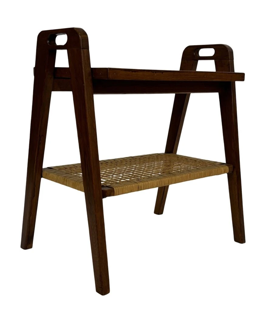 Vintage Side Table Teak Rattan Table From The 1960s 16 Vintage Side Table Teak Rattan Table From The 1960s - Image 16