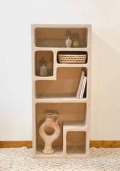 Concrete Bookcase - Beige - Length 60 Cm - Terra N°3 -Bookcases Sales ce7d1e2d 9c4c 467e bc75 b0b1d67edc70