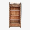 Bonnetiere - Old Wooden Bookcase With Pink Shelf