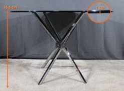 Small Mikado Table In Glass And Chromed Metal – 1970s -Bookcases Sales d0587117 85f3 45e0 9dc6 921885ae9a0a