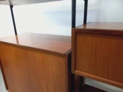 Vintage Modular Italian Double Shelf Bookcase In Teak And Metal From The 60s -Bookcases Sales d1d33735 bc39 4c3b a7e6 1f6d75f05203