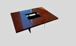 Lacquered Burl Wood Coffee Table With Sliding Top, Paul Michel France, Circa 1970 12 Lacquered Burl Wood Coffee Table With Sliding Top, Paul Michel France, Circa 1970 -Bookcases Sales d2ca8ff9 9df2 47f0 828e dee5e78144bc