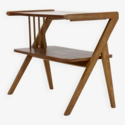 Sculptural Two Tone Teak And Blonde Oak Side Table 1960s -Bookcases Sales d55d1bf5 8eb9 4010 8501 3fb2256cb483