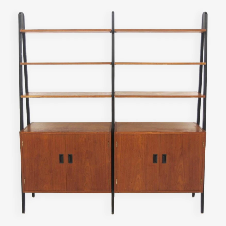 Scandinavian "double" Teak Bookcase, Sweden, 1950 4 Scandinavian "double" Teak Bookcase, Sweden, 1950 - Image 4