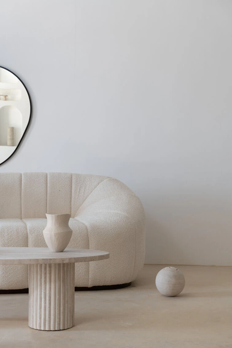 Calypso Oval Coffee Table - Natural Travertine 3 Calypso Oval Coffee Table - Natural Travertine - Image 3