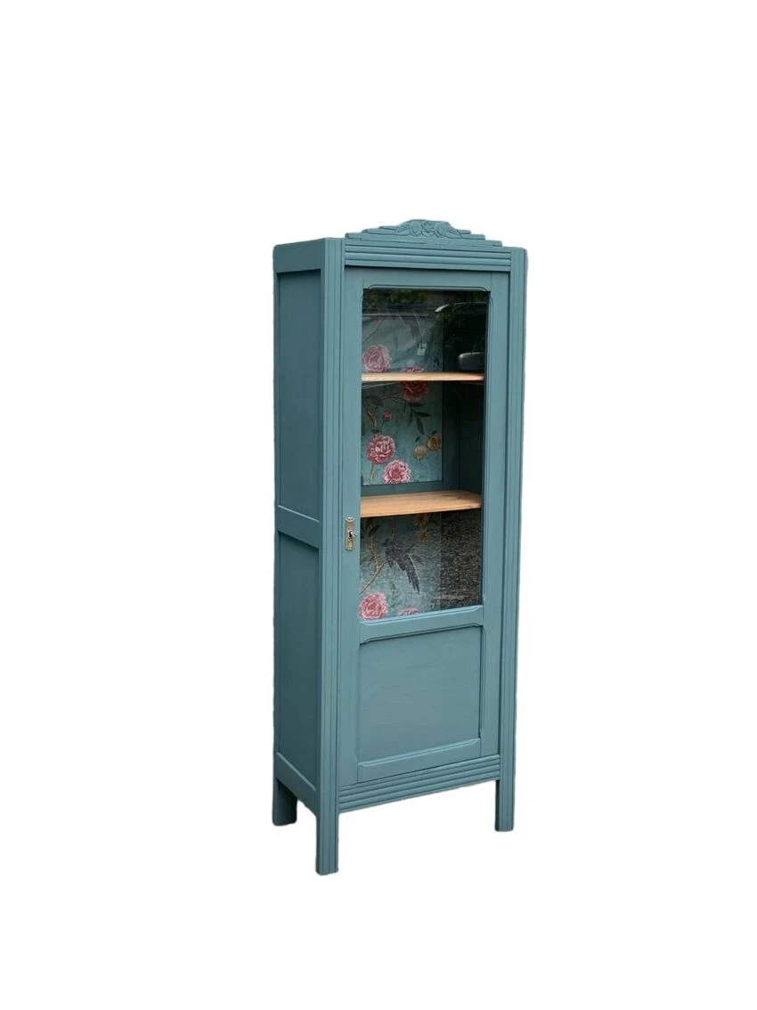 Parisian Art Deco Glass Cabinet 1930 3 Parisian Art Deco Glass Cabinet 1930 - Image 3