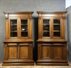 Pair Of Renaissance Style Woodwork Bookcases In Solid Walnut Circa 1850 -Bookcases Sales d92c49c6 47af 4fb4 9d0d d6f173b3eb71