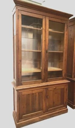 Pair Of Two 19th Century Solid Fir Display Cabinets