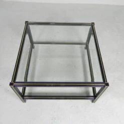 Hollywood Regency Coffee Table With 2 Faceted Glass Plates, 1970s -Bookcases Sales db539fcd 6be2 4826 b594 57e700a69d1d
