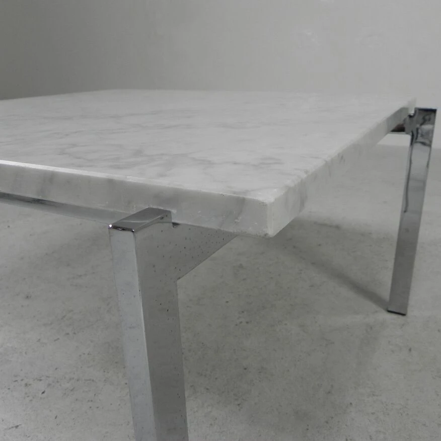 Coffee Table With Carrara Marble Top 60 X 60 Cm, 1970s 16 Coffee Table With Carrara Marble Top 60 X 60 Cm, 1970s - Image 16