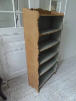 Small Vintage Bookcase, 5 Fixed Shelves, Interior Sublimated In Verdigris. -Bookcases Sales df1e811f 4f74 4a4e b8b7 6b105d439405