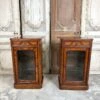 Pair Of Marquetry Display Cases