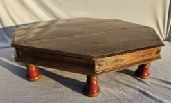 Octagonal Tea Table In Burmese Teak -Bookcases Sales e46457d4 9156 4811 a8ff 324ebaaac0ab