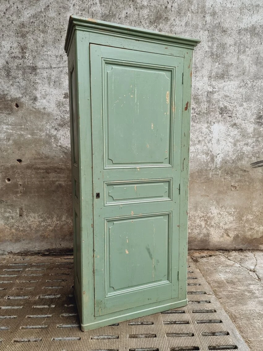 Antique Cabinet XXL Pastel Mint Green Linen Cabinet 2 Antique Cabinet XXL Pastel Mint Green Linen Cabinet - Image 2