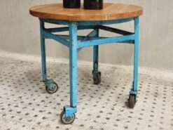 Industrial Side Table Trolley Coffee Table Sky Blue -Bookcases Sales e4bfa0e0 76ba 4f2f 982c dab2dce78449