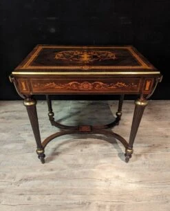Middle Table With Flaps In Napoleon III Marquetry -Bookcases Sales e51662f9 47dd 418d 959f 8a49d1211c1d