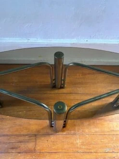 Vintage Oval Smoked Glass Tubular Coffee Table 1970 13 Vintage Oval Smoked Glass Tubular Coffee Table 1970 -Bookcases Sales e6955d14 402f 4474 a505 d6726918d996