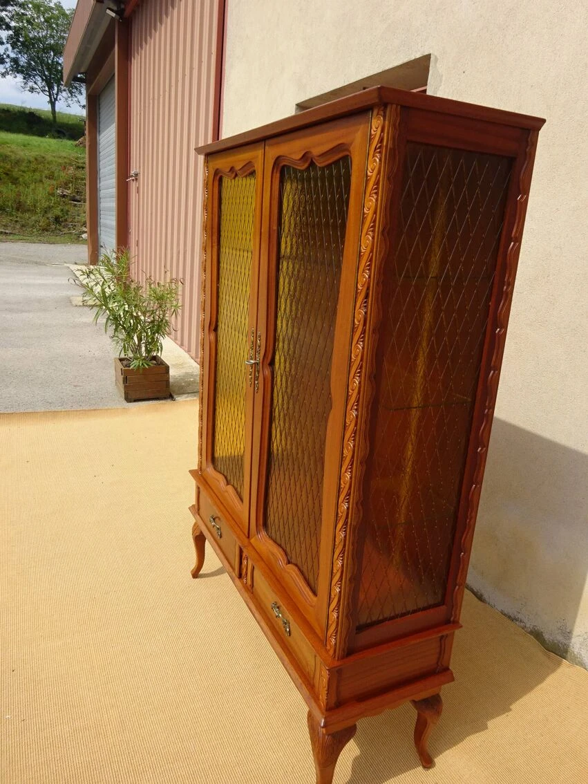 Shallow Louis XV Style Display Case, French Manufacture 1970s 5 Shallow Louis XV Style Display Case, French Manufacture 1970s - Image 5