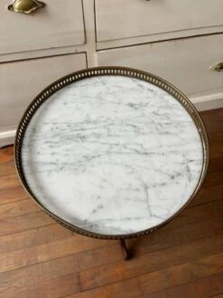 XVI Style Marble Pedestal Table