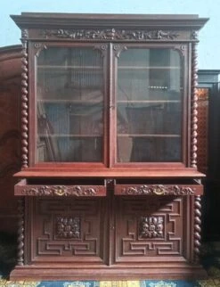Large Louis XIII Bookcase In Solid Oak 32 Large Louis XIII Bookcase In Solid Oak -Bookcases Sales eb2b01c1 7da2 451e b147 ef5450df5571