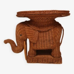 Vintage Wicker And Rattan Elephant Table 1970 -Bookcases Sales ebcfc5bd 005c 44ef bca2 3283661da3e6