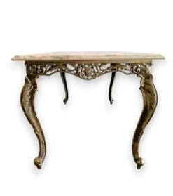 Louis XV Style Coffee Table In Marble And Copper -Bookcases Sales ebe78c22 a645 493a a7e8 0712c9e47d09
