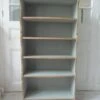 Small Vintage Bookcase, 5 Fixed Shelves, Interior Sublimated In Verdigris.