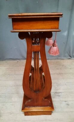 Side Table With Lyre Base -Bookcases Sales ef538900 42f4 4af2 ad40 380b21a0ae44