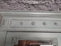 Old Bookcase 2 Doors Patinated Chalk Paint Blue