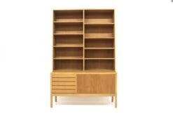 Scandinavian Oak Bookcase, Alf Svensson, Bodafors, Sweden, 1960 -Bookcases Sales f1fa28af 9a7d 4a06 88d1 096c2655273d