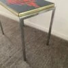 Side Table In Ceramic And Chrome Metal