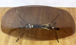 Coffee Table In Brass And Smoked Glass, Maria Pergay Style, France 1970/80 -Bookcases Sales f4bccac2 807c 476f 8be2 e5d8311f32ce
