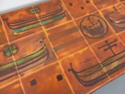 Vintage Roche-Bobois Style Coffee Table In Steel And Ceramic From The 70s -Bookcases Sales f6170f3e 809c 4460 9237 d531eb3603e1