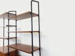 Vintage Modular Italian Double Shelf Bookcase In Teak And Metal From The 60s -Bookcases Sales f70d6777 0f3f 4740 836a 8a1ab3ed8404