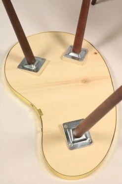 Small Side Table, Kidney Shaped, Black-White Stripes, 3 Elegant Legs, 50s Style -Bookcases Sales f97fcd1d 48bc 4b0d b0ca 9ba67c48ebc2