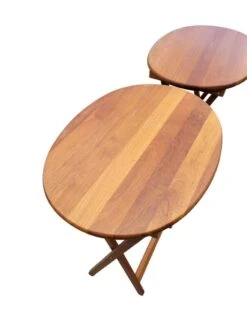 Set Of 2 Teak Folding Tables -Bookcases Sales fb3ad960 f045 43fe b149 12496fed4f3a