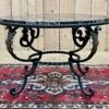 Marble And Wrought Iron Coffee Table, Work From The 1940s