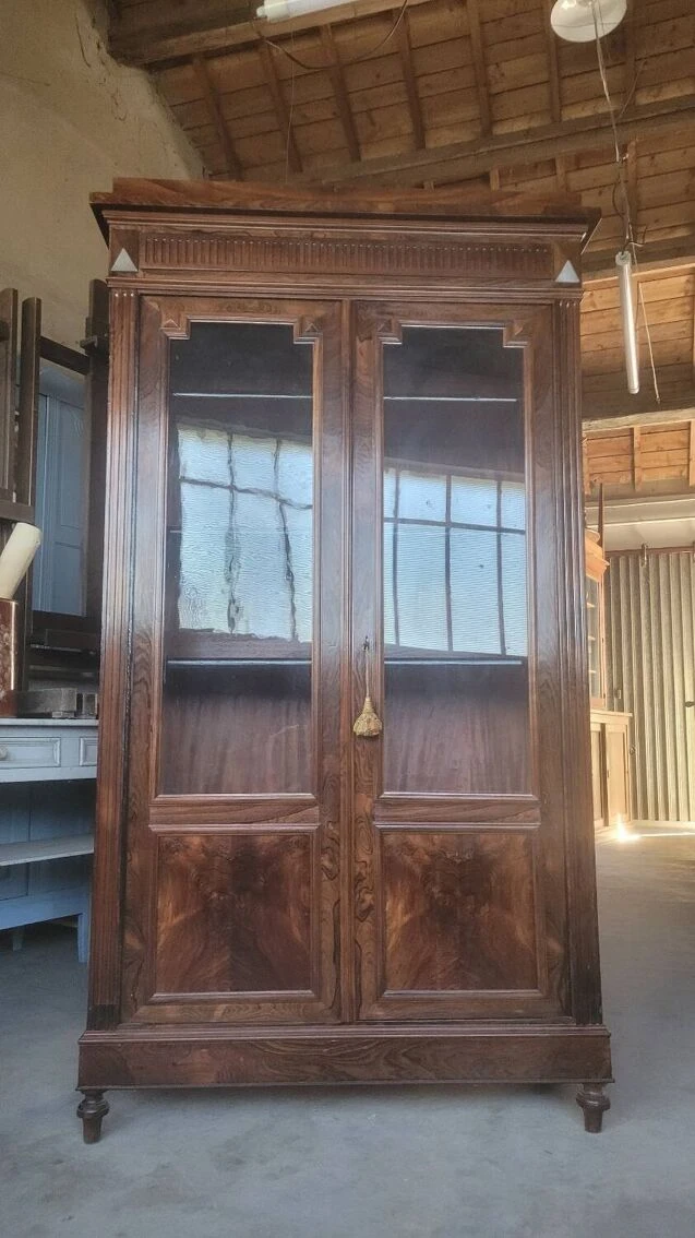 Louis Philippe Period Walnut Library Showcase 4 Louis Philippe Period Walnut Library Showcase - Image 4