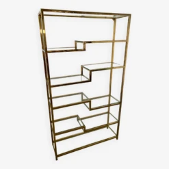Old Shelf In Golden Metal Brass Geometric Library Design 80s Vintage 30 Old Shelf In Golden Metal Brass Geometric Library Design 80s Vintage -Bookcases Sales fe5ec0b3 94ed 4740 92d7 8c4b7a0efb10
