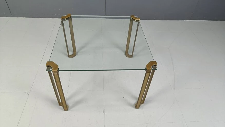 Peter Ghyczy T24 Pioneer Glass And Cast Brass Square Coffee Or Side Table 9 Peter Ghyczy T24 Pioneer Glass And Cast Brass Square Coffee Or Side Table - Image 9